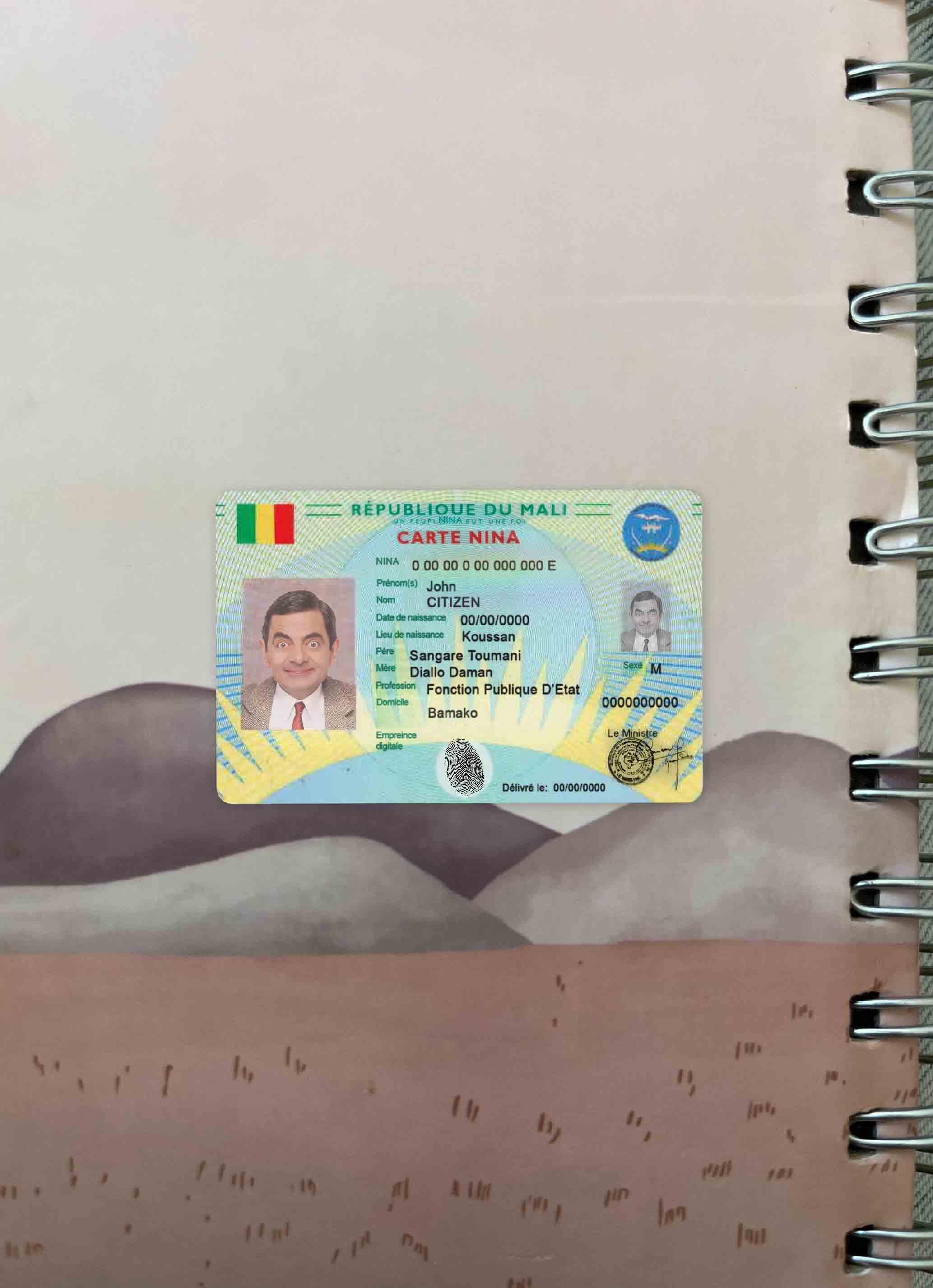 Mali Carte Nina photolook FRONT PSD template